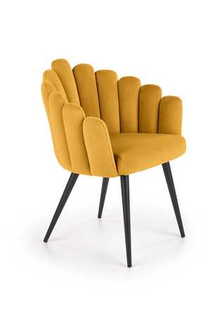 Moderní jídelní židle Halmar K410 hořčicová velvet