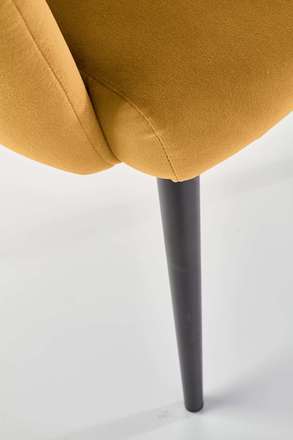 Moderní jídelní židle Halmar K410 hořčicová velvet (4)