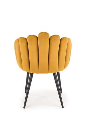 Moderní jídelní židle Halmar K410 hořčicová velvet (6)