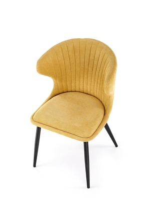 Moderní jídelní židle Halmar K496 hořčicová (1p=2szt) (9)