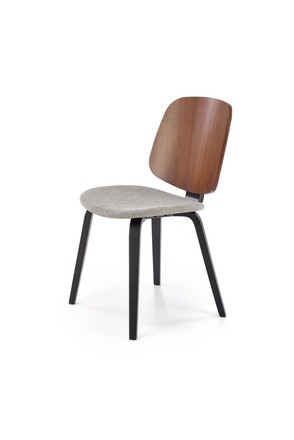 Moderní jídelní židle Halmar K563 ořechová / šedá / černá (1p=2szt) (2)