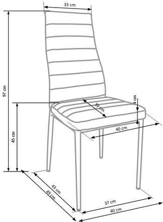 Moderní jídelní židle Halmar K70 bílá (4)