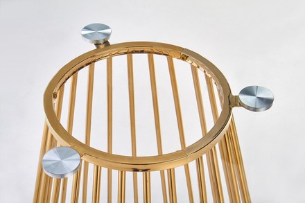 Moderní jídelní stůl Halmar LIVERPOOL deska - transparentní, nohy - zlatá (2p=1szt) (2 Karton) (2)