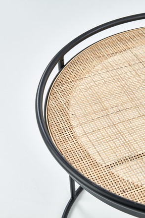 Konferenční stolky Halmar MANADO sestava černá / přírodní (1p=1szt) (7)