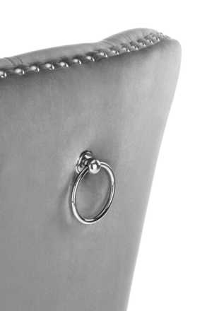 Dřevěná jídelní židle Halmar MIYA černá / tap: šedá (1p=2szt) (5)