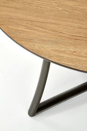 Moderní jídelní stůl Halmar MORETTI rozkládací deska - dub zlatá / šedá, nohy - antracit (2p=1szt) (2 Karton) (9)