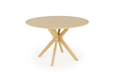 Dřevěný jídelní stůl Halmar NICOLAS kulatý dub přírodní (1p=1szt) (1)