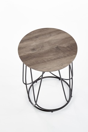 Konferenční stolek Halmar NUBIRA S rám - černá, deska - ořechová (2)