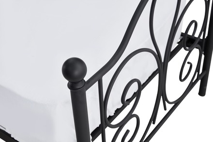 Jednolůžkové postel Halmar PANAMA 120 cm kovová černá (2p=1szt) (2 Karton) (5)