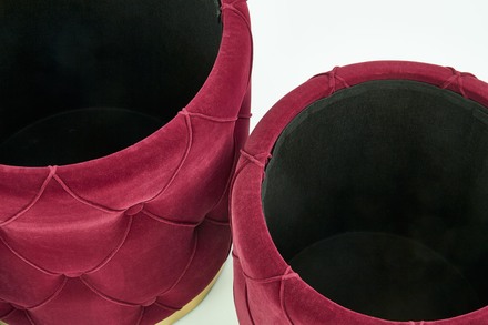 Taburety Halmar POLLY sestava, bordó (1p=1kpl) (4)