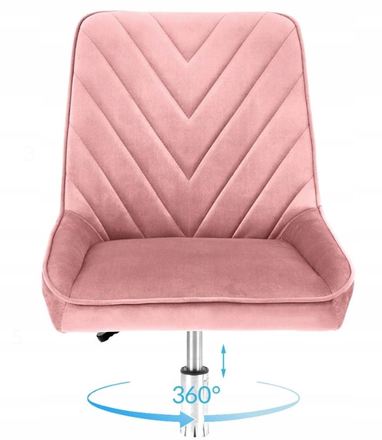 Kancelářské křeslo Halmar RICO růžová velvet (1p=1szt) (1)