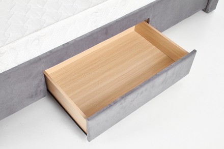 Manželská postel s úložným prostorem Halmar SABRINA šedá (6p=1szt) (6 karton) (10)