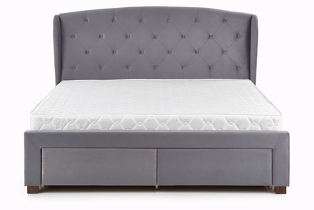 Manželská postel s úložným prostorem Halmar SABRINA šedá (6p=1szt) (6 karton) (3)