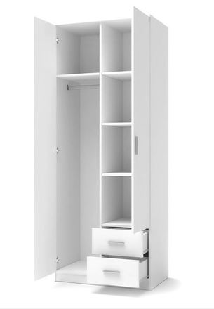 Šatní skříň Halmar LIMA S-2 dub sonoma (2p=1szt) (2 Karton) (1)