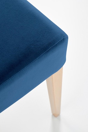 Dřevěná jídelní židle Halmar CLARION dub medový / tap: MONOLITH 77 (námořnická) (1p=2szt) (5)