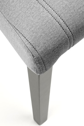Dřevěná jídelní židle Halmar DIEGO 2 černá / tap. velvet prošívané pruhy - MONOLITH 85 (jasně šedá) (1p=2szt) (5)