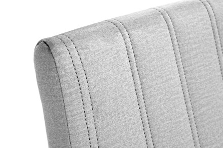 Dřevěná jídelní židle Halmar DIEGO 2 černá / tap. velvet prošívané pruhy - MONOLITH 85 (jasně šedá) (1p=2szt) (6)