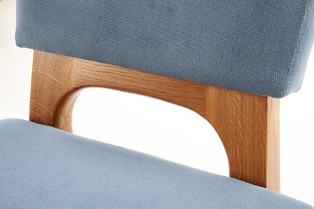 Dřevěná jídelní židle Halmar WENANTY dub medový / morski (1p=2szt) (3)