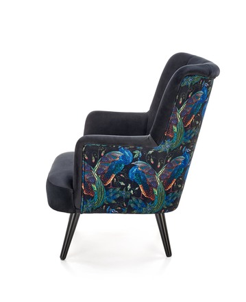 Křeslo Halmar PAGONI černá (tkanina Bluvel #19) (1p=1szt) (2)