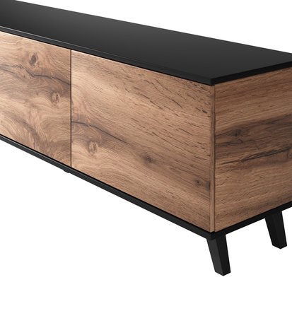 Televizní stolek Halmar RANDOM 180 cm dub wotan/černá (2p=1szt) (2 Karton) (6)