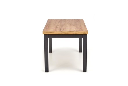 Moderní jídelní stůl Halmar TIAGO rozkládací 140-220/80 deska: dub, nohy: černá (3p=1szt) (3 karton) (4)