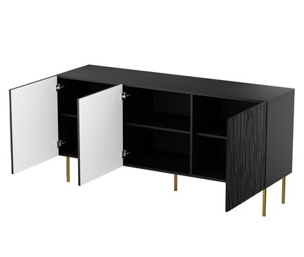 Komoda Halmar JUNGLE 152 černá mat/ černá mat (2 Karton) (1)