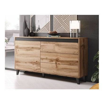 Komoda Halmar NORD stolek dub wotan/antracit (2 Karton)