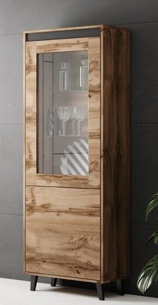 Vitrína Halmar NORD dub wotan/antracit (3)