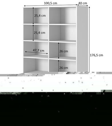 Regál Halmar PAFOS regál černá mat/ černá mat (2 Karton) (3)