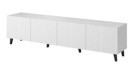 Televizní stolek Halmar PAFOS stolek 200 4D bílá mat/ bílá mat (2 Karton)