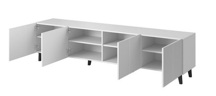 Televizní stolek Halmar PAFOS stolek 200 4D bílá mat/ bílá mat (2 Karton) (1)