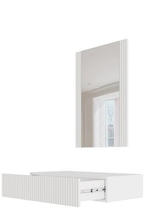 Toaletní stolek Halmar PAFOS bílá mat/ bílá mat (2)