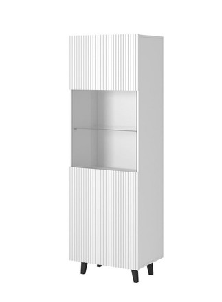 Vitrína Halmar PAFOS bílá mat/ bílá mat (2 Karton)