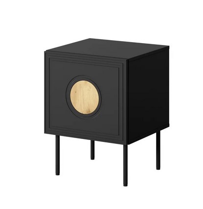 Noční stolek Halmar PALAZZO ( 2szt.=1kpl) černá mat/ dub