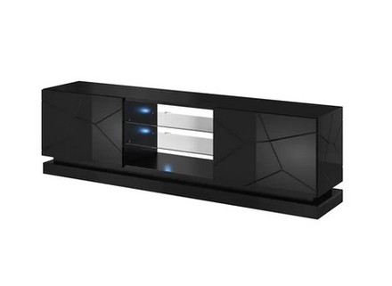 Televizní stolek Halmar QIU 200 černá lesk (2 Karton) (1)
