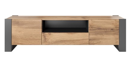 Televizní stolek Halmar WOOD stolek wotan/antracit (2 Karton)