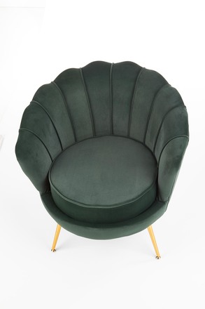 Křeslo Halmar AMORINITO tmavě zelená / zlatá (7)