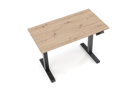 Psací stůl Halmar B53 s funkcí nastavení výšky, dub zlatá / černá (1p=1szt) (1)