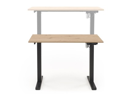 Psací stůl Halmar B53 s funkcí nastavení výšky, dub zlatá / černá (1p=1szt)