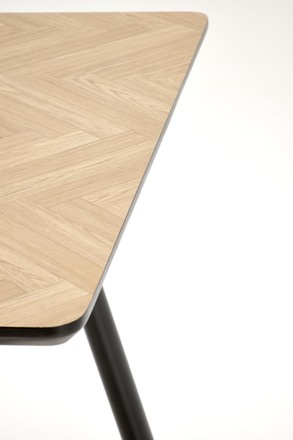 Moderní jídelní stůl Halmar BERTO deska - přírodní, noha - černá (2p=1szt) (2 Karton) (5)