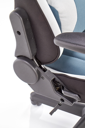 Kancelářské křeslo Halmar CAYMAN světle šedá-tyrkysová (3)