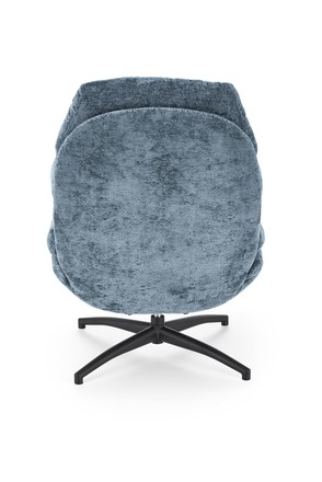 Křeslo s podnožkou Halmar DARIO s podnožkou oraz s funkcí houpání, modrá (1p=1szt) (5)