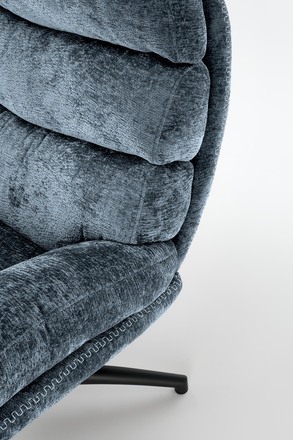 Křeslo s podnožkou Halmar DARIO s podnožkou oraz s funkcí houpání, modrá (1p=1szt) (15)