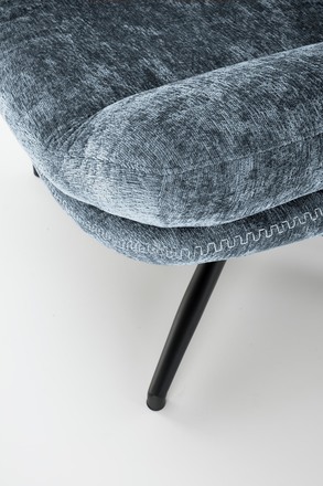 Křeslo s podnožkou Halmar DARIO s podnožkou oraz s funkcí houpání, modrá (1p=1szt) (16)