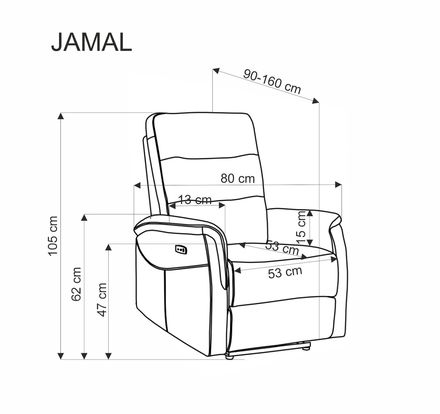 Křeslo Halmar JAMAL olivová (1p=1szt) (8)