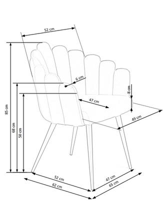 Moderní jídelní židle Halmar K410 růžová velvet (1p=1szt) (10)