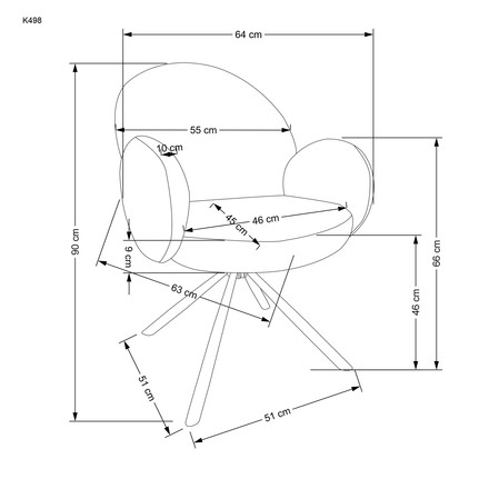 Moderní jídelní židle Halmar K498 šedá (1p=2szt) (10)