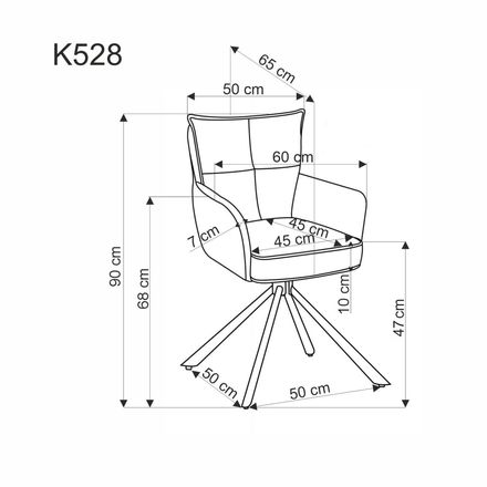 Moderní jídelní židle Halmar K528 šedá (8)