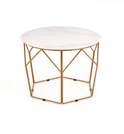 Konferenční stolek Halmar MADISON zlatá / mramor (2p=1szt) (2 Karton)