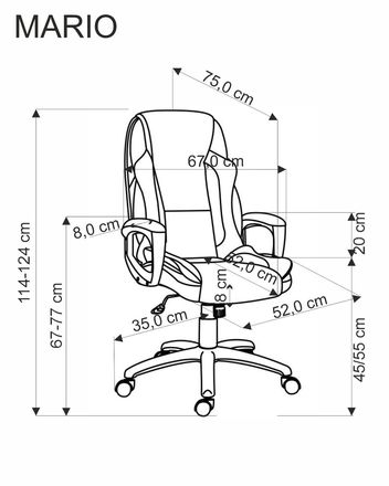 Kancelářské křeslo Halmar MARIO černá (9)